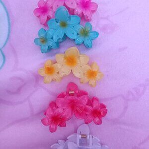 Flower Claw Clips Lot of 5